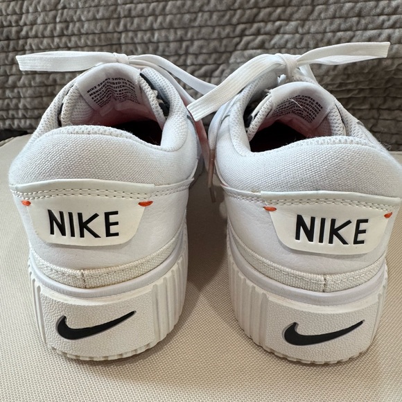 Nike Women's Court Legacy Lift White and Orange Leopard Platform Sneakers size 8 - Picture 5 of 14
